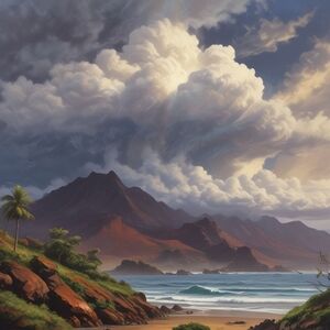 Majestic Mountain Landscape Art Print